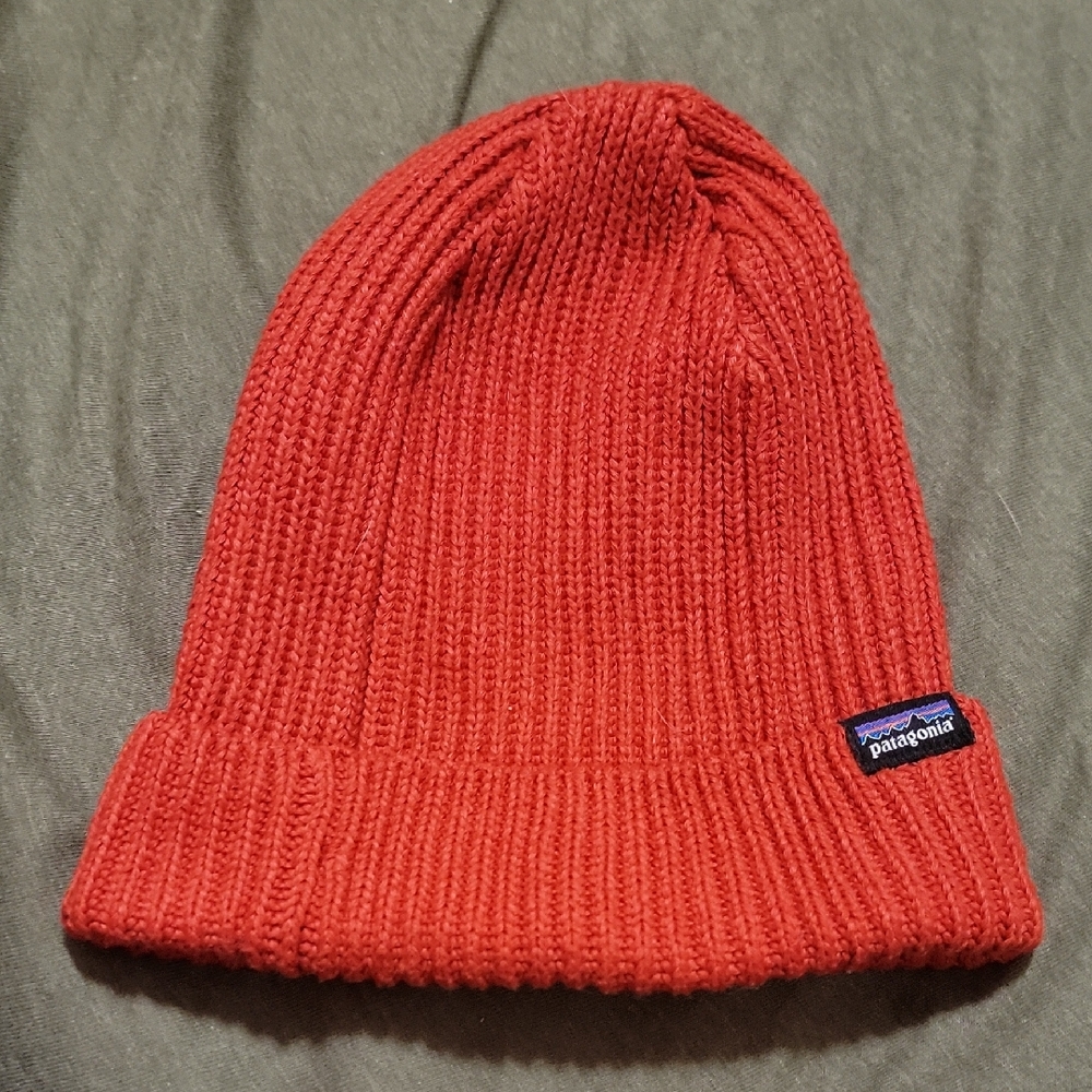 Patagonia Bright Red Knit Hat